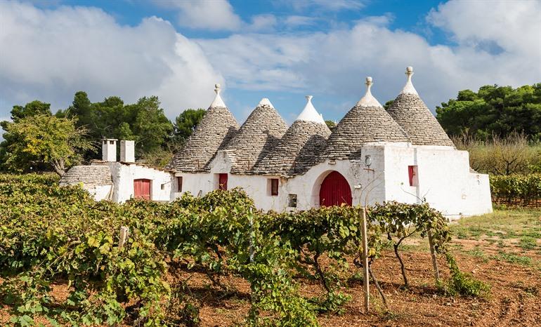 Typische trulli-huisjes in Puglia