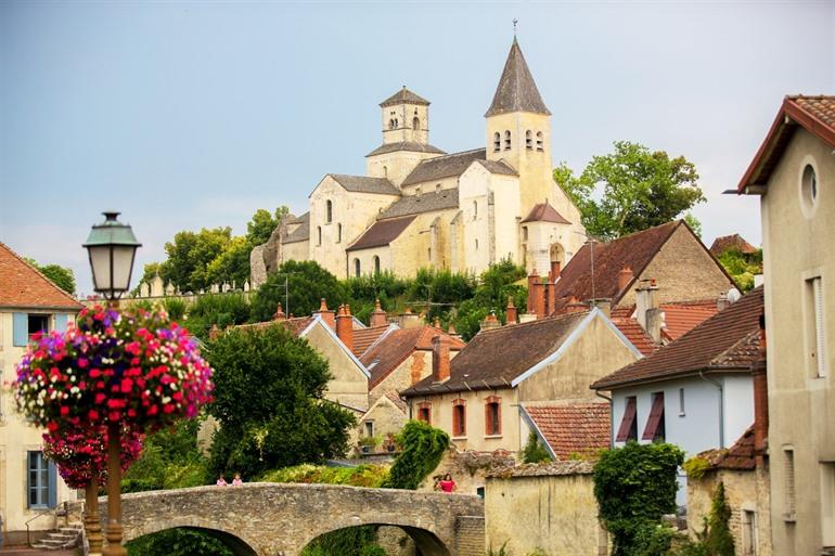 Uitizcht over Châtillon-sur-Seine, Bourgondië