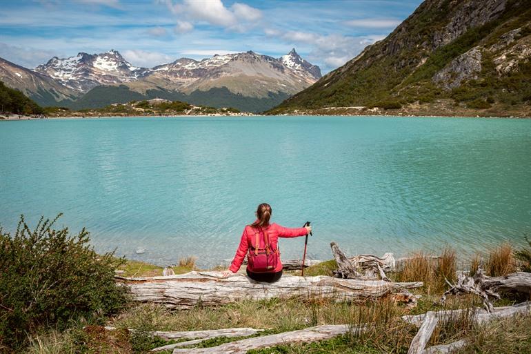 Uitrusten aan Laguna Esmeralda