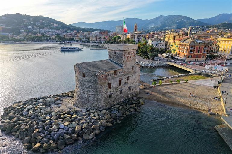 Uitzicht op Castello di Rapallo