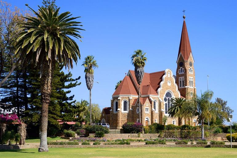 Uitzicht op de Christuskirche, Windhoek