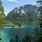Uitzicht op de EIbsee aan de voet van de Zugspitze