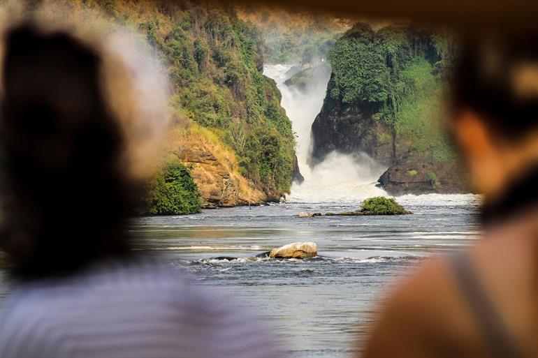 Uitzicht op de indrukwekkende Murchison Falls