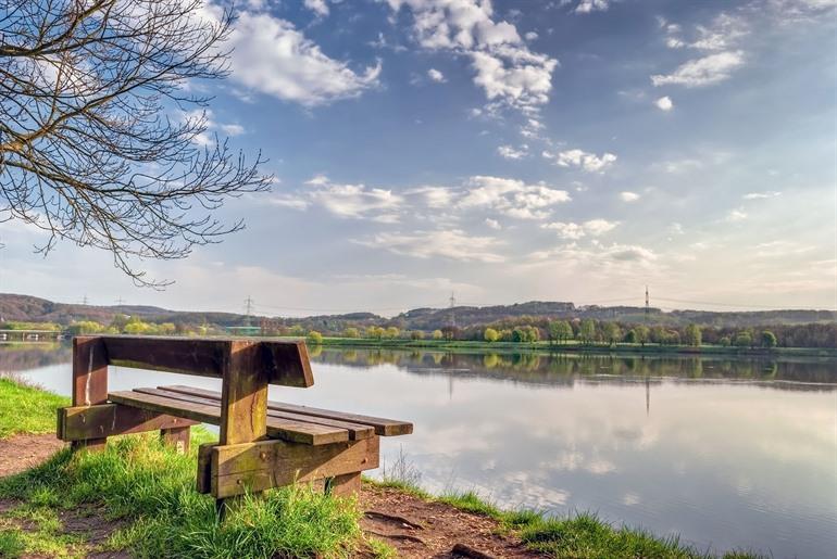 Uitzicht op de Kemnader See, nabij Bochum