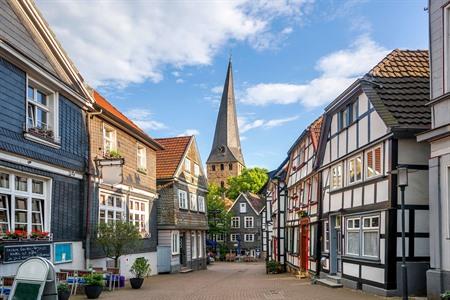 Uitzicht op het centrum van Hattingen, Noordrijn-Westfalen