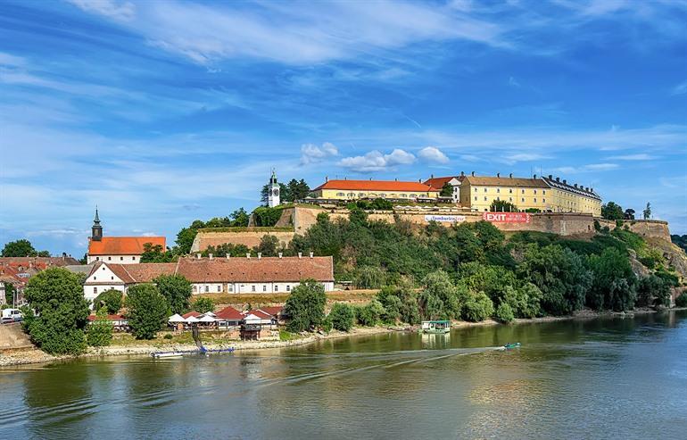 Uitzicht op het Fort Petrovaradin, Servië