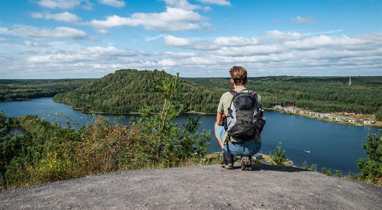 Uitzicht op het prachtige landschap van de Nationaal Park Hoge Kempen