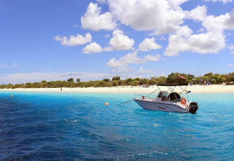 Uitzicht op het strand van Klein Bonaire