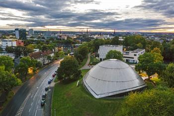 Uitzicht op het Zeiss Planetarium Bochum