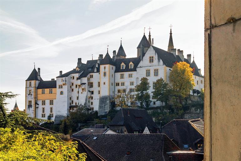 Uitzicht op Kasteel van Neuchâtel