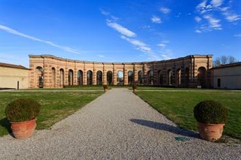 Uitzicht op Palazzo Te, Mantua