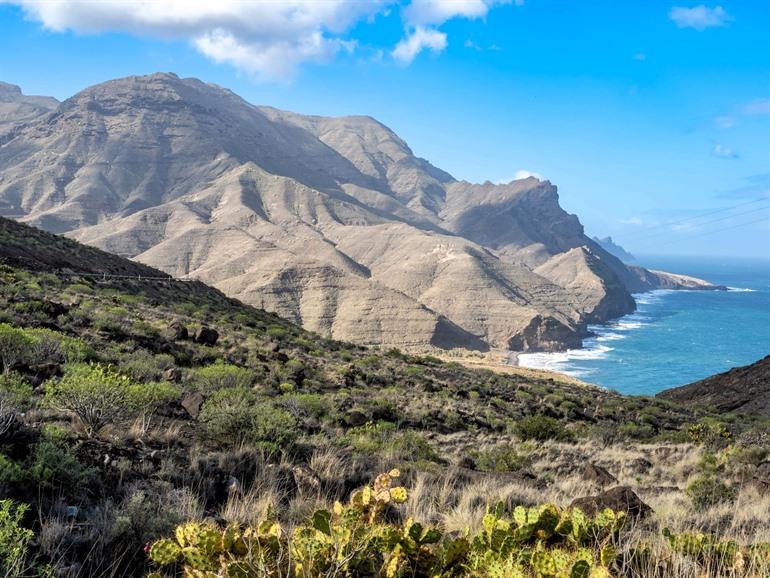 Uitzicht op Playa de Faneroque, Gran Canaria