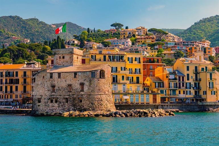 Uitzicht op Rapallo, Ligurië