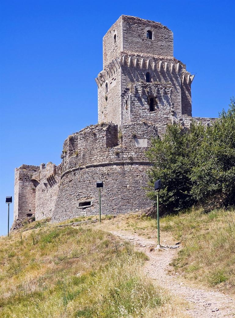 Uitzicht op Rocca Maggiore, Assisi