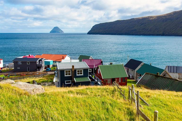 Uitzicht op Sandvík, Suduroy eiland