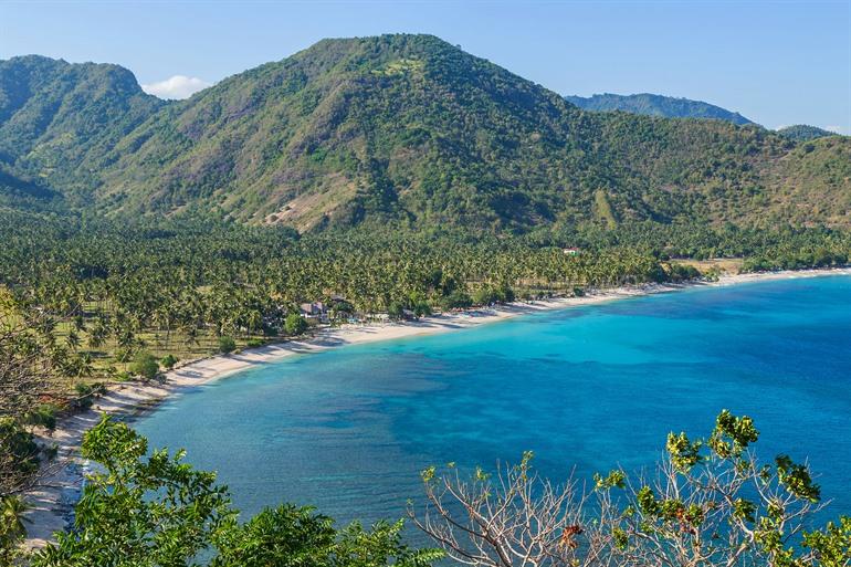 Uitzicht op Strandresort Senggigi Beach, Lombok