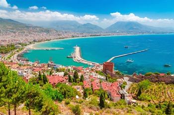 Uitzicht over Alanya, Turkije