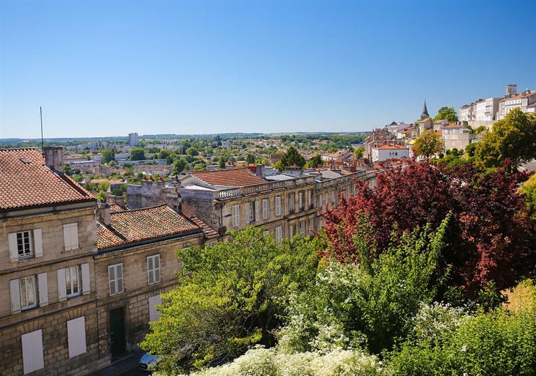 Uitzicht over Angoulême, Charente
