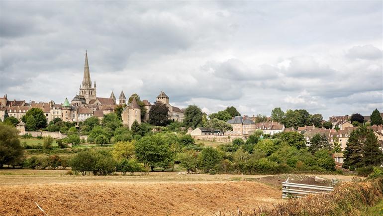 Uitzicht over Autun, Bourgondië