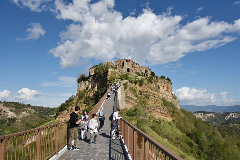 Uitzicht over Civita di Bagnoregio, Italië