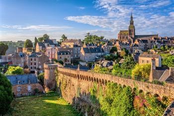 Uitzicht over Dinan, Bretagne, Frankrijk