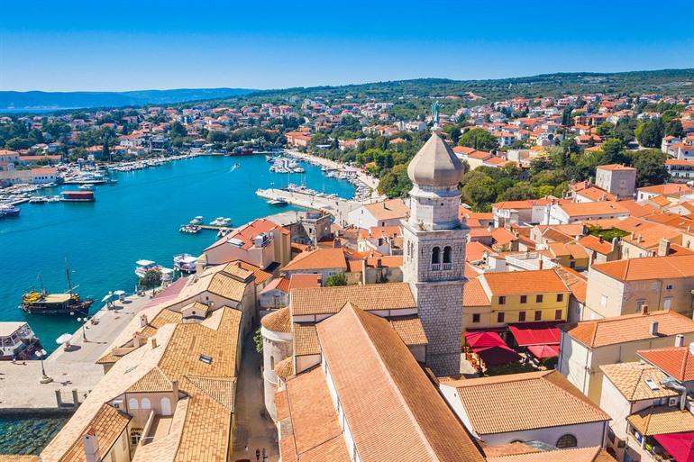 Uitzicht over Krk, Istrië