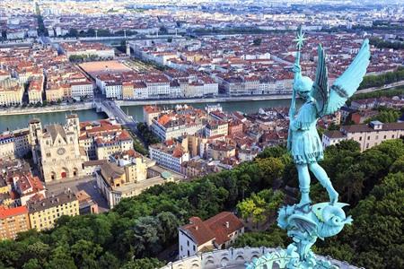 Uitzicht over Lyon, Frankrijk