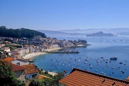 Uitzicht over Pontevedra, Galicië