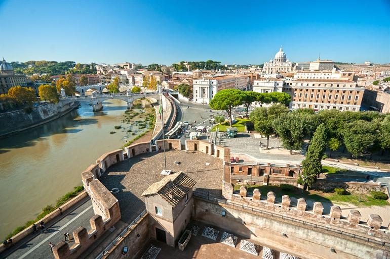 Uitzicht vanaf de Engelenburcht over Rome