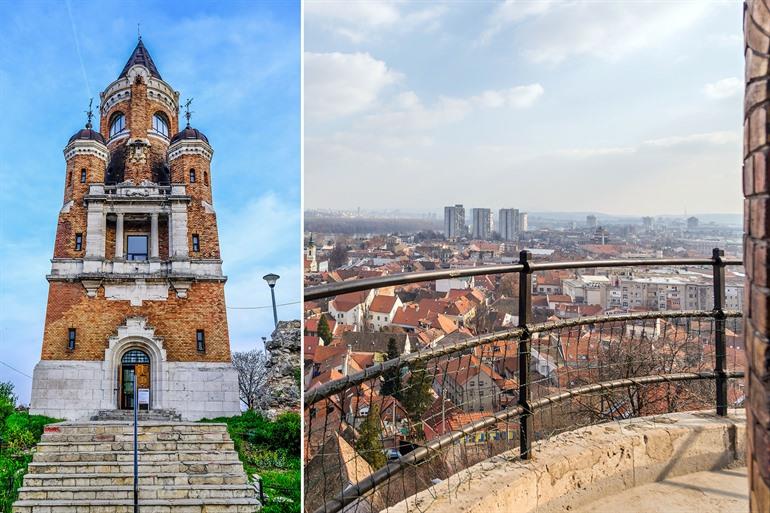 Uitzicht vanaf de Gardoš of de Millenniumtoren, Belgrado