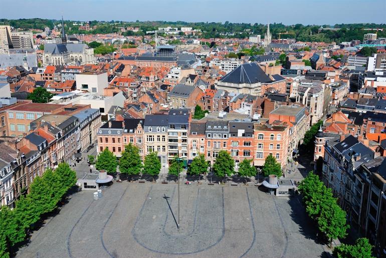 Uitzicht vanaf de toren van de bibliotheek in Leuven