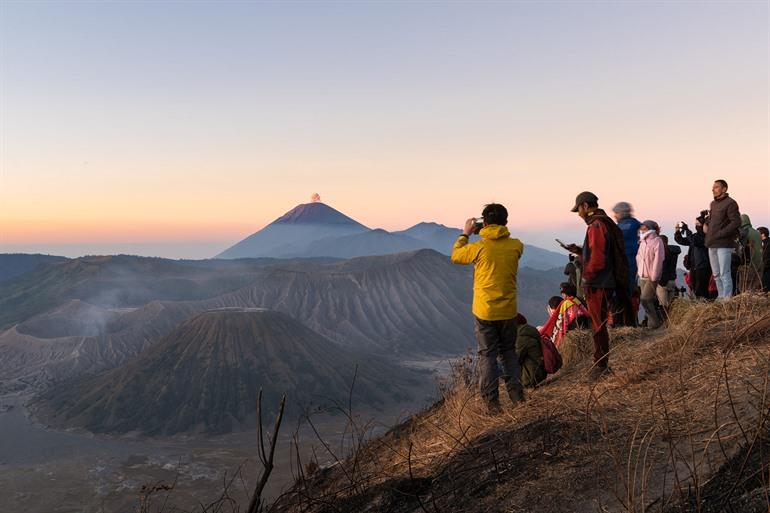 Uitzicht vanaf Mount Penanjakan, eiland Java