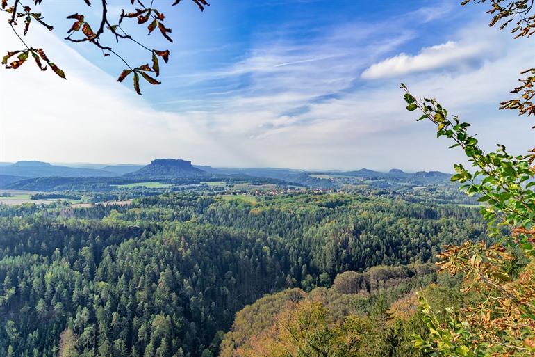 Uitzicht vanop de Brandberg, Saksisch-Zwitersland