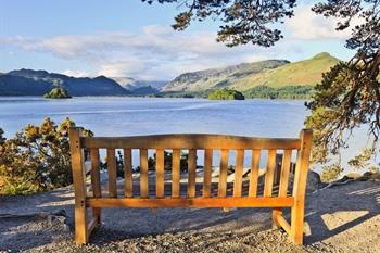 Uitzichtpunt Friar's Crag over Derwent Water, Lake District