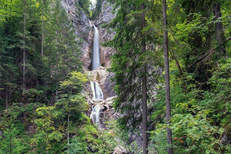 Upper Martuljek-waterval, Julische Alpen in Slovenië