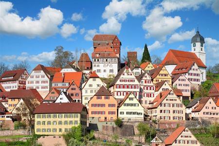 Vakwerkhuisjes in Altensteig, Zwarte Woud