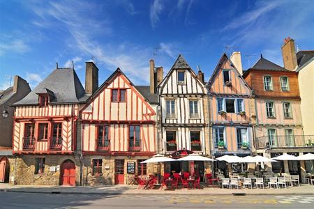 Vakwerkhuizen in Vannes, Bretagne