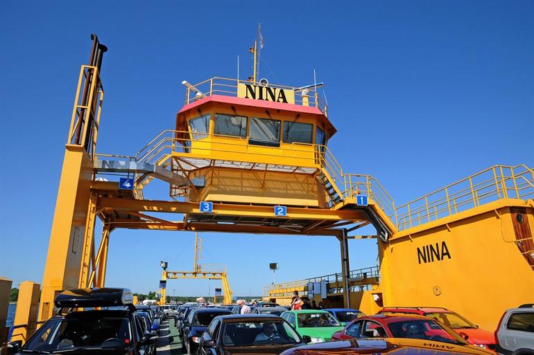 Veerboot tussen Fårö en Gotland