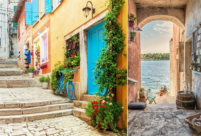 Verdwalen in de pittoreske steegjes van Rovinj, Kroatië