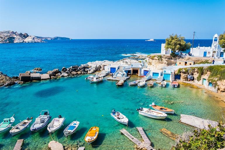 Vissersdorpje Mandrakia bezoeken, Milos