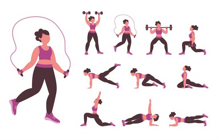 Voorbeeld oefeningen voor bij het thuis sporten