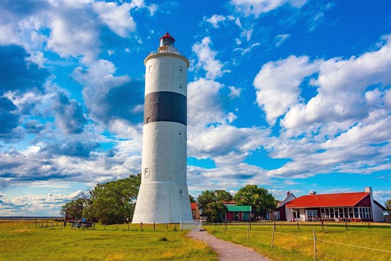Vuuurtoren Lange Jan, op het zuidelijke puntje van het eiland Oland, Zuid-Zweden