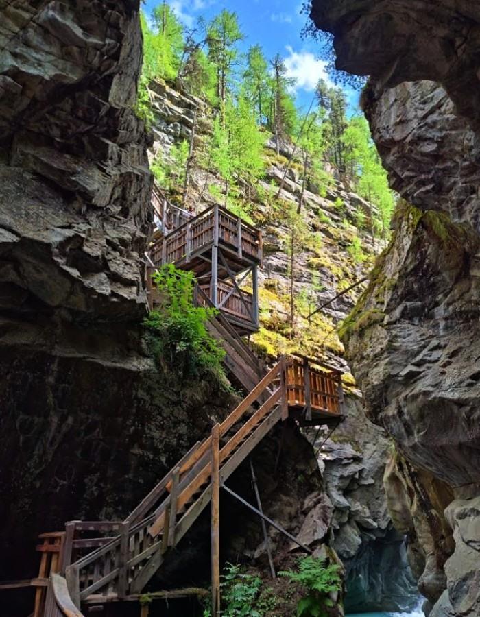 Wandelen door de Gornerschlucht
