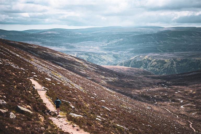 Wandelen in het Cairngorms National Park, Schotland