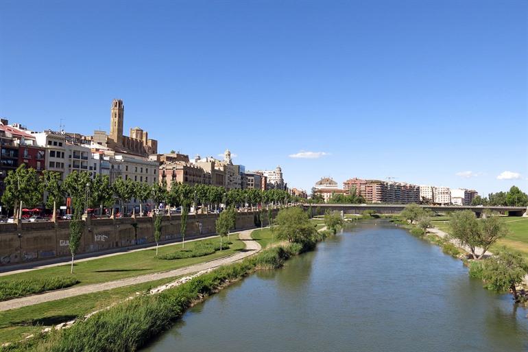 Wandeling langs de Segre rivier, Lleida