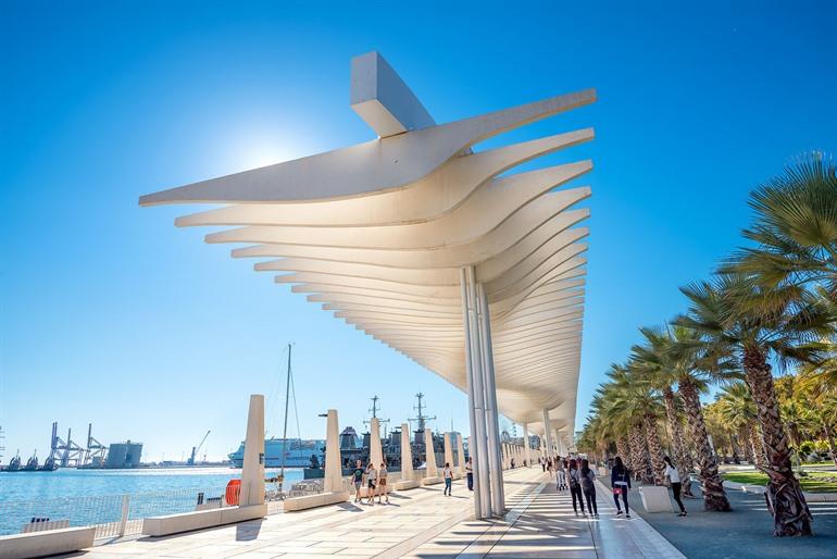 Wandelpromenade Muelle Uno aan de haven van Málaga