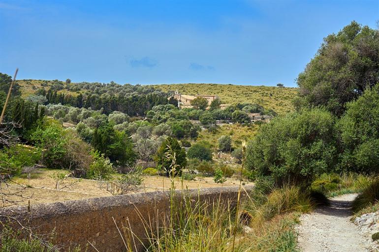 Weg naar het Ermita de Betlem klooster op Mallorca