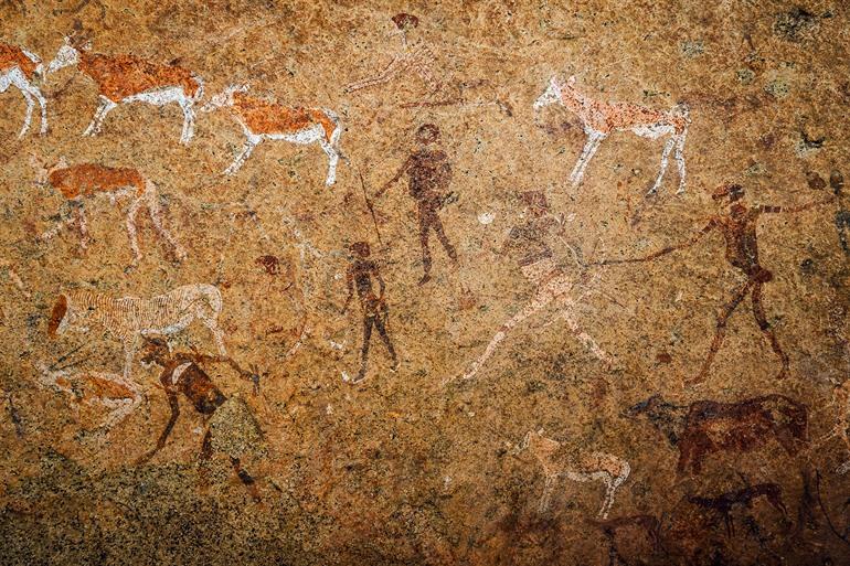 White Lady rotstekening bij Brandberg