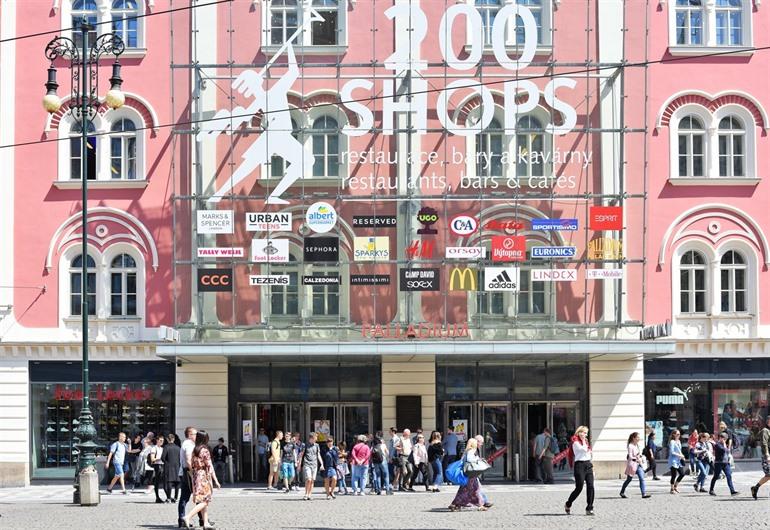 Winkelen in het Palladium in Praag