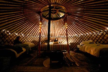 Winterwoods in Drenthe, overnachten in een Yurt